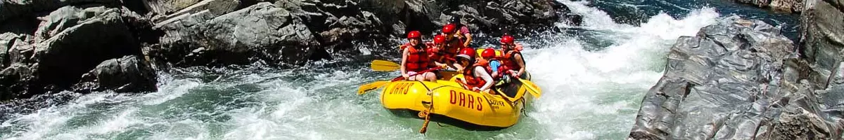 Extreme sport in White water rafting Sacramento