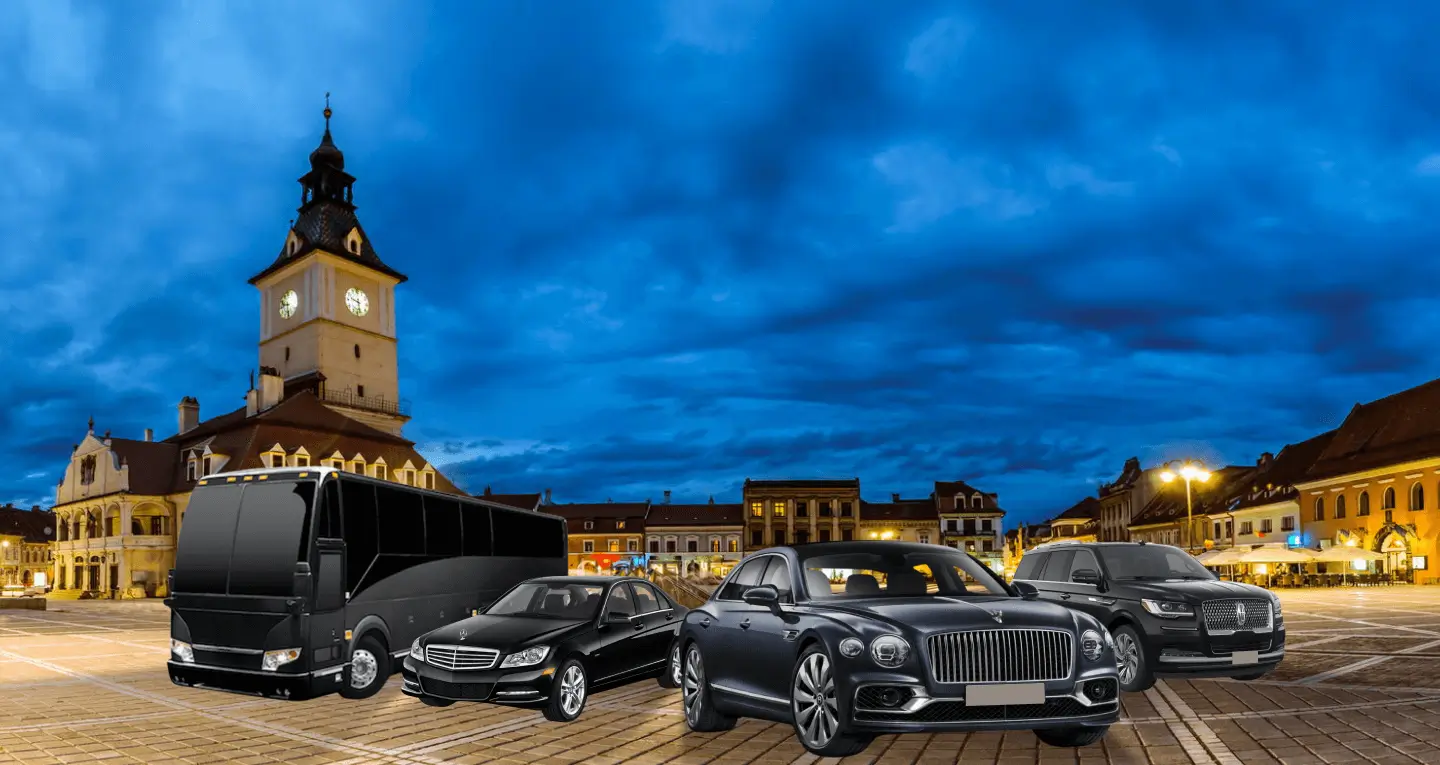 Monochrome fleet on a city backdrop